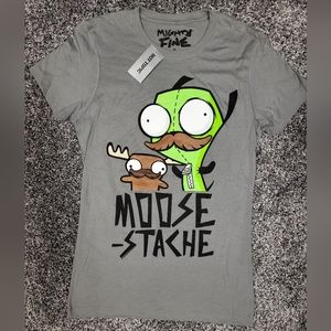 NWT Hot Topic INVADER ZIM Gir Moose-stache